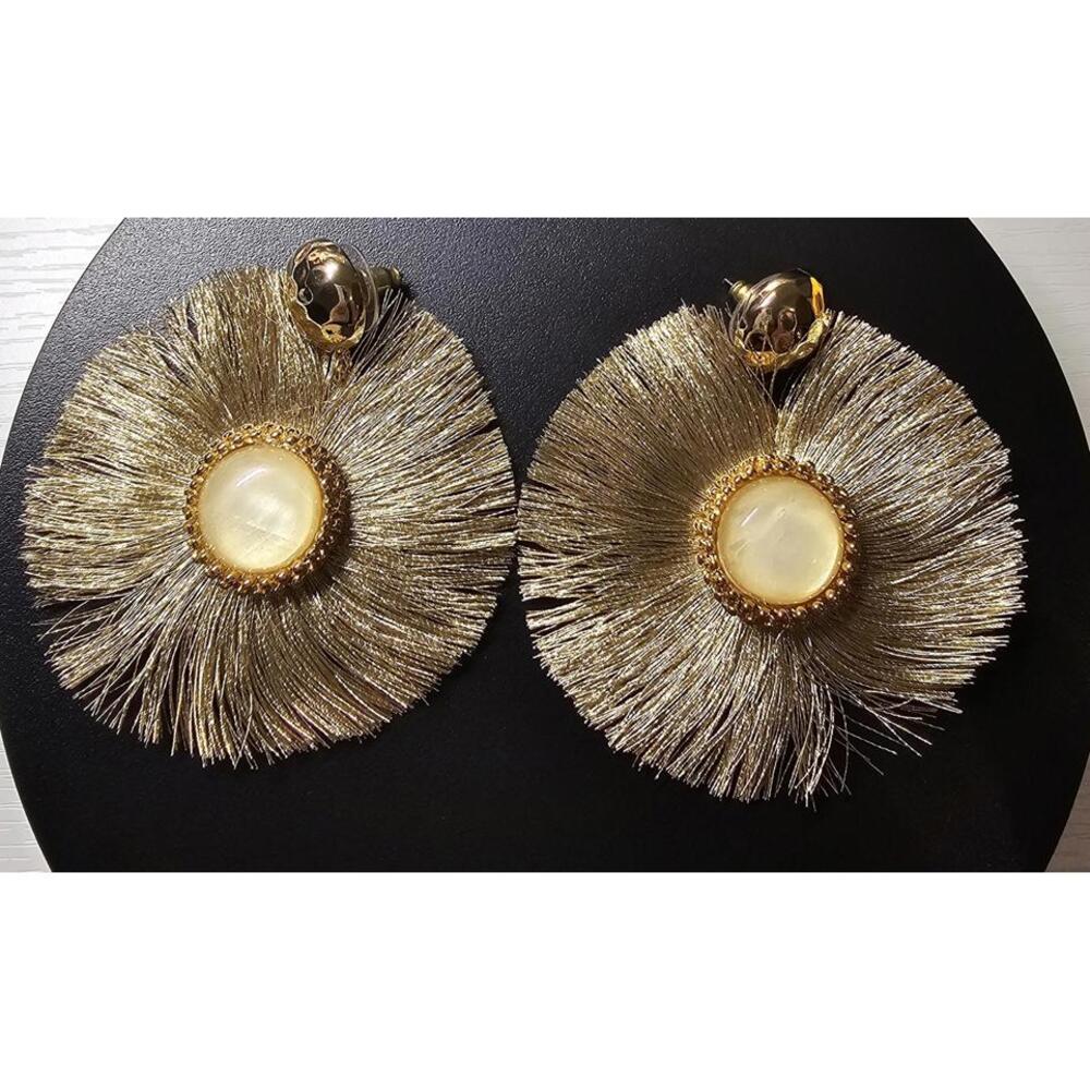 xx Lilly Pulitzer Gold Fan-Tastic Earrings